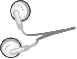 white headphones drawing