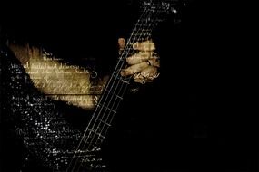 music guitarist poster drawing