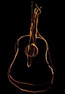 light painted guitar