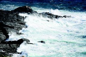 surf on the coast of the Atlantic