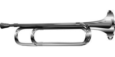 graphic image of a silver brass pipe music instrument