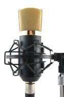 Microphone on white background