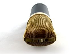 golden microphone