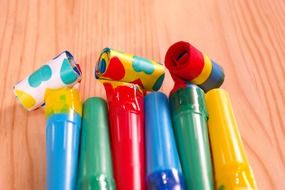 colorful whistles