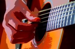 a graphical representation of the exercises on the guitar