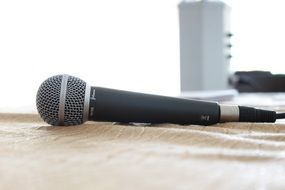 audio microphone on the floor
