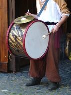 man playing the drum