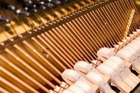 piano action close-up