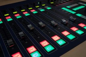 mixer in a sound studio