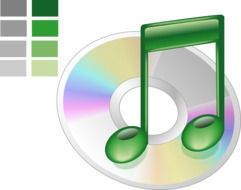 clipart of the music note and disc