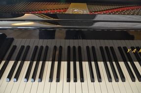 piano keys close up