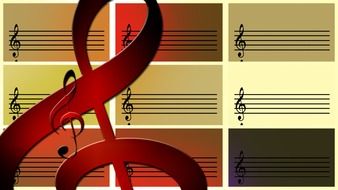 wallpaper with treble clef