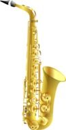 Golden saxophone as a clipart