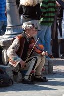 Polish man with violin