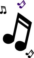 music notes design drawing