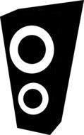 speaker sound as a drawing