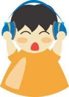girl figure in headphones