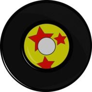 vintage vinyl disk, illustration