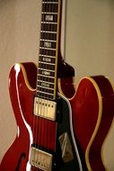 red electric guitar