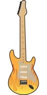 rock guitar yellow brown musical instrument drawing