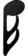 graphic image of a black note