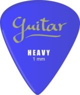 "Guitar" text on the blue heavy 1mm plectrum