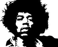 musician jimmy hendrix drawing