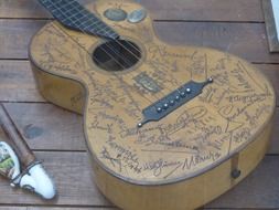musical guitar in celebrity captions