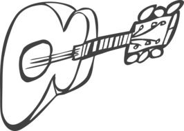 guitar instrument music drawing