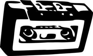 audio cassette with tape