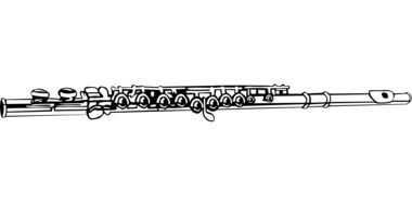 flute, musical instrument, drawing