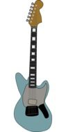 Colorful electric guitar drawing