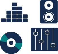 musical equipment in the picture