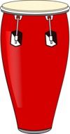 graphic image of a red high drum