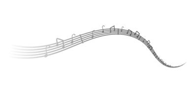 musical wave on a white background