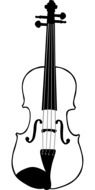 violin music instrument drawing