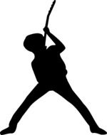 male person playing guitar, silhouette