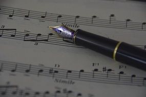 music partition notes pen artists