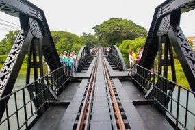 Kanchanaburi river musical bridge