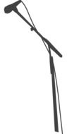 painted microphone on the stand