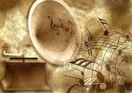 variety of notes from a gramophone