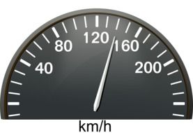 analog speedometer, drawing