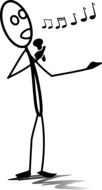 Crooner is singing clipart