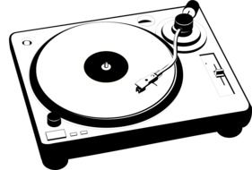 turntable vinyl retro drawing