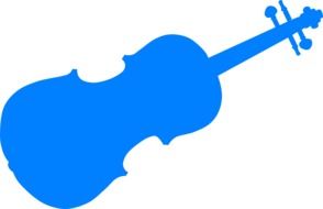 Blue violin clipart