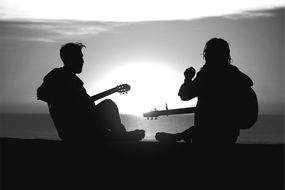 musicians guitars