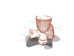 bongo drum drawing