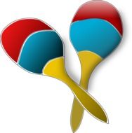 clipart,picture of colorful mexican maracas