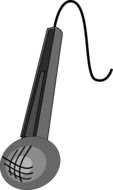 graphic image of a small gray microphone