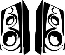 speakers sound drawing